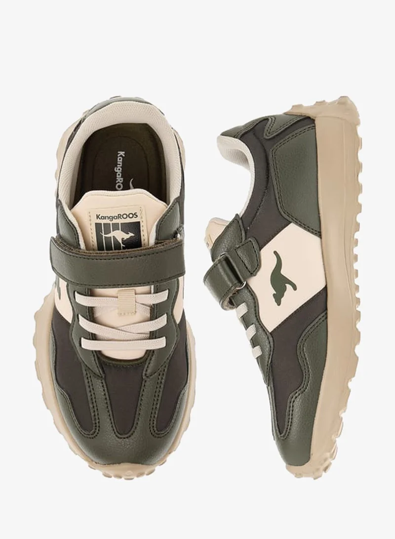 kangaROOS Boys' Panelled Sports Shoes with Hook and Loop Closure