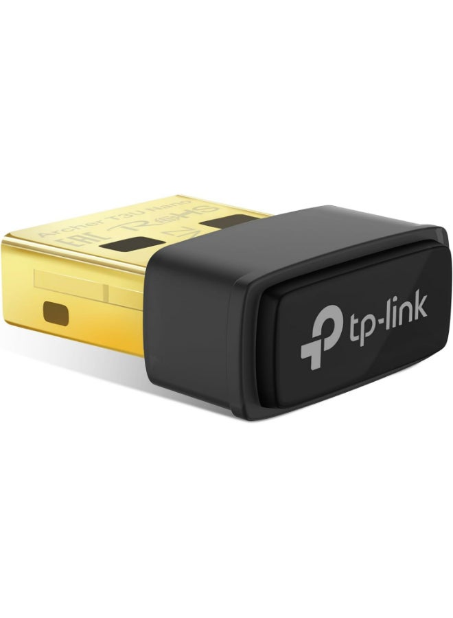 تي بي لينك محول USB 2.0 لاسلكي AC1300 Nano MU-MIMO ثنائي النطاق بتصميم مصغر يدعم Windows 10/8.1/8/7 وMac OS 10.15 والإصدارات الأقدم وWPA3 عالي الأمان والإعداد السهل (Archer T3U Nano) - Image 2