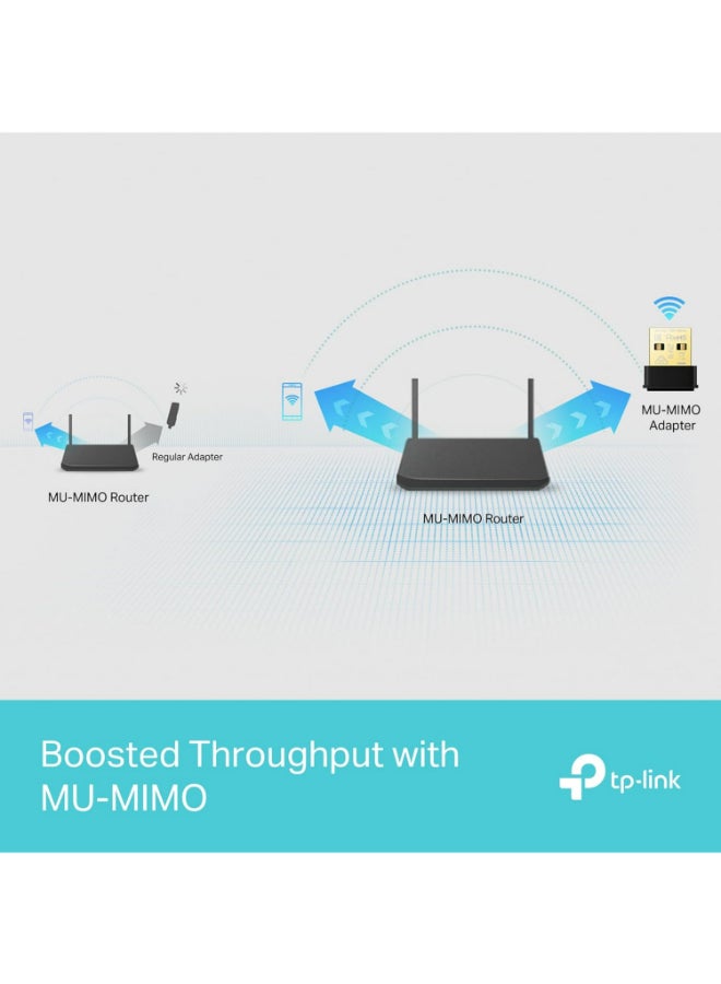 تي بي لينك محول USB 2.0 لاسلكي AC1300 Nano MU-MIMO ثنائي النطاق بتصميم مصغر يدعم Windows 10/8.1/8/7 وMac OS 10.15 والإصدارات الأقدم وWPA3 عالي الأمان والإعداد السهل (Archer T3U Nano) - Image 5