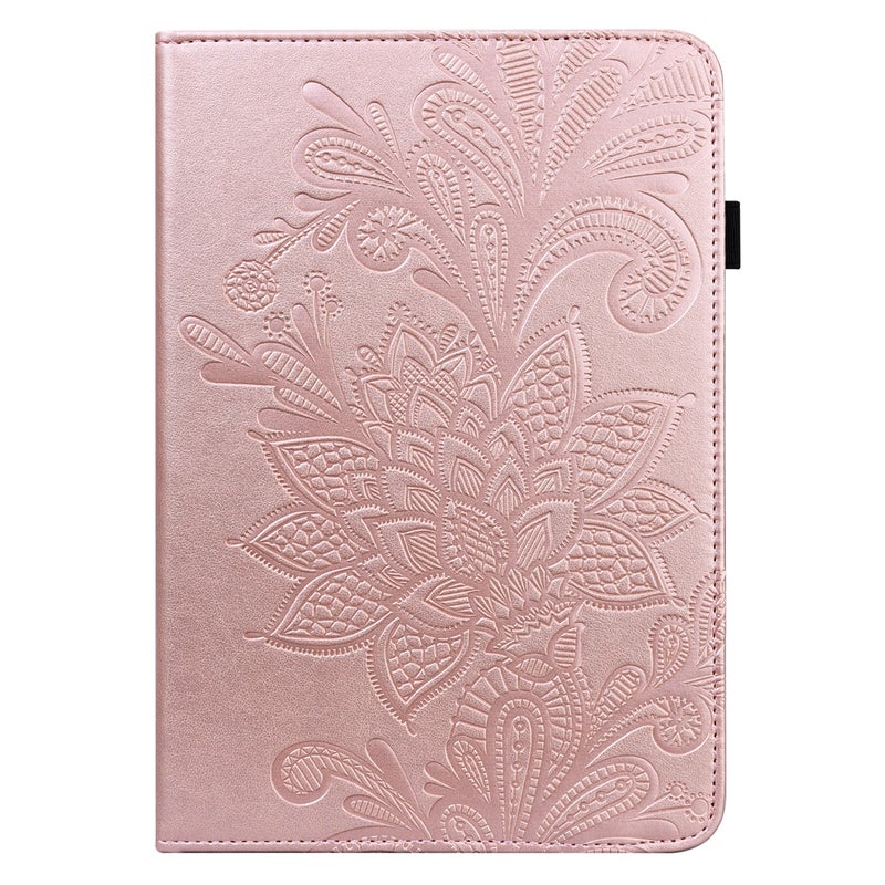 erorex For Nokia T20 10.4 2021 Lace Flower Embossing Pattern Leather Tablet Case(Pink) - Image 3