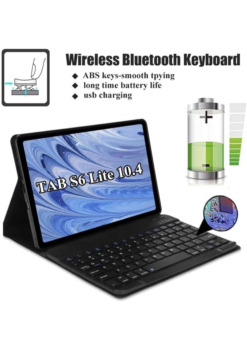 ELTRAZONE Keyboard Case for Samsung Galaxy Tab S6 Lite 10.4 inch Wireless Bluetooth Keyboard with PU Leather Case Magnetic Detachable Smart Keyboard with Stand Cover for Galaxy Tab S6 Lite SM-P610 P615 - Image 2