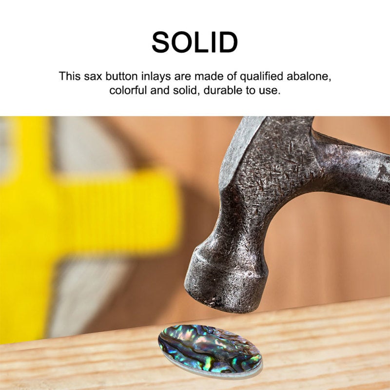 Saxophone Key Button Inlays: 9-Piece Abalone Material, Colorful Durable Design, 3 Sizes Included - Decorative Comfortable Replacement Accessory for Saxophone Players - Image 5