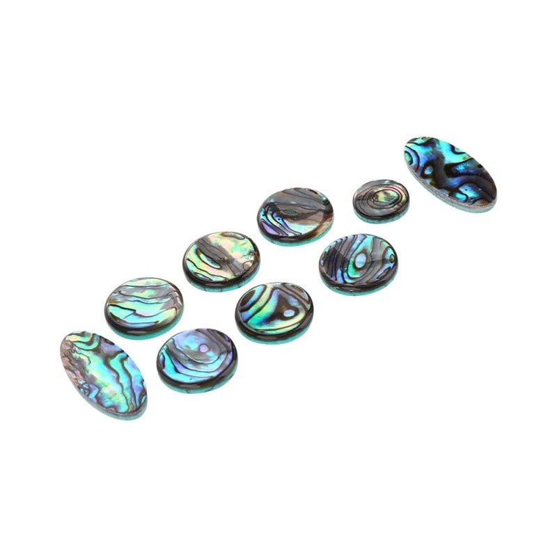Saxophone Key Button Inlays: 9-Piece Abalone Material, Colorful Durable Design, 3 Sizes Included - Decorative Comfortable Replacement Accessory for Saxophone Players - Image 1