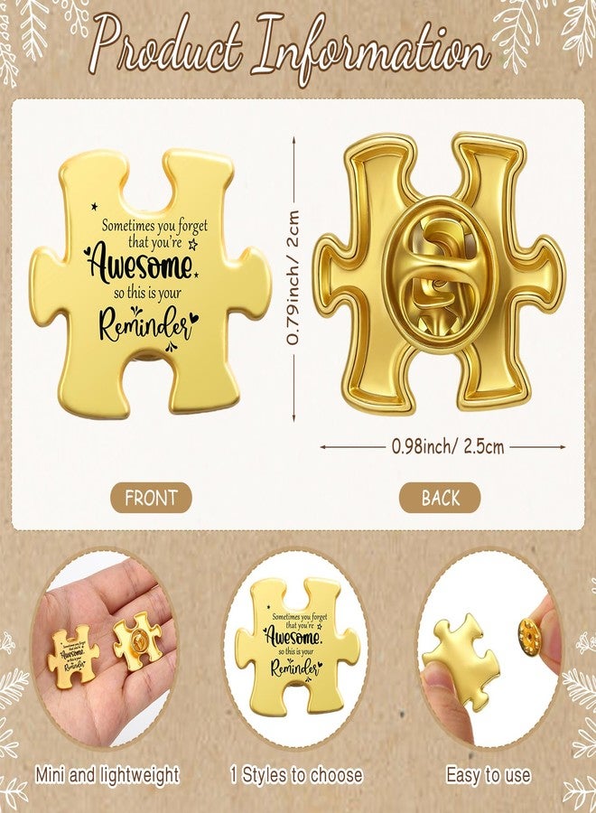Dunzoom 20 Sets Employee Appreciation Gifts Bulk Gold Lapel Pin Inspirational Ballpoint Pen Thank You Card with Bag for Team Employee Staff Coworker - Image 3