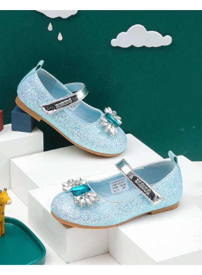 Babu Bean 【Mary Jane Leather Shoes】 موسم العودة إلى المدرسة ربيع/خريف أحذية المشي لمسافات طويلة للفتيات منتصف الساق ذات النعل اللين أحذية أداء أحذية أطفال عصرية - Image 1