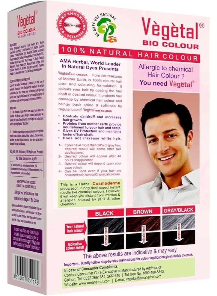 فيجيتال صبغة شعر نباتية عضوية - عنابي 50 غرام. احصلي على لون شعر طبيعي، خالٍ من الأمونيا، خالٍ من مادة PPD، 100% أعشاب عضوية معتمدة للرجال والنساء. حماية من الأشعة فوق البنفسجية، والحفاظ على لمعان الشعر. مجموعة كاملة - Image 2