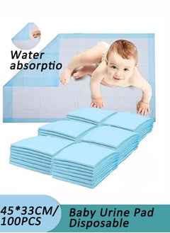 Generic 100 Pack Baby Disposable Bed Pads Heavy Absorbency Pads Quilted Fluff and Polymer Underpad Bed Cover for Bedwetting Incontinence Furniture Waterproof  Pads  - Image 1