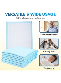 Generic 100 Pack Baby Disposable Bed Pads Heavy Absorbency Pads Quilted Fluff and Polymer Underpad Bed Cover for Bedwetting Incontinence Furniture Waterproof  Pads  - Image 5