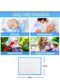 Generic 100 Pack Baby Disposable Bed Pads Heavy Absorbency Pads Quilted Fluff and Polymer Underpad Bed Cover for Bedwetting Incontinence Furniture Waterproof  Pads  - Image 2