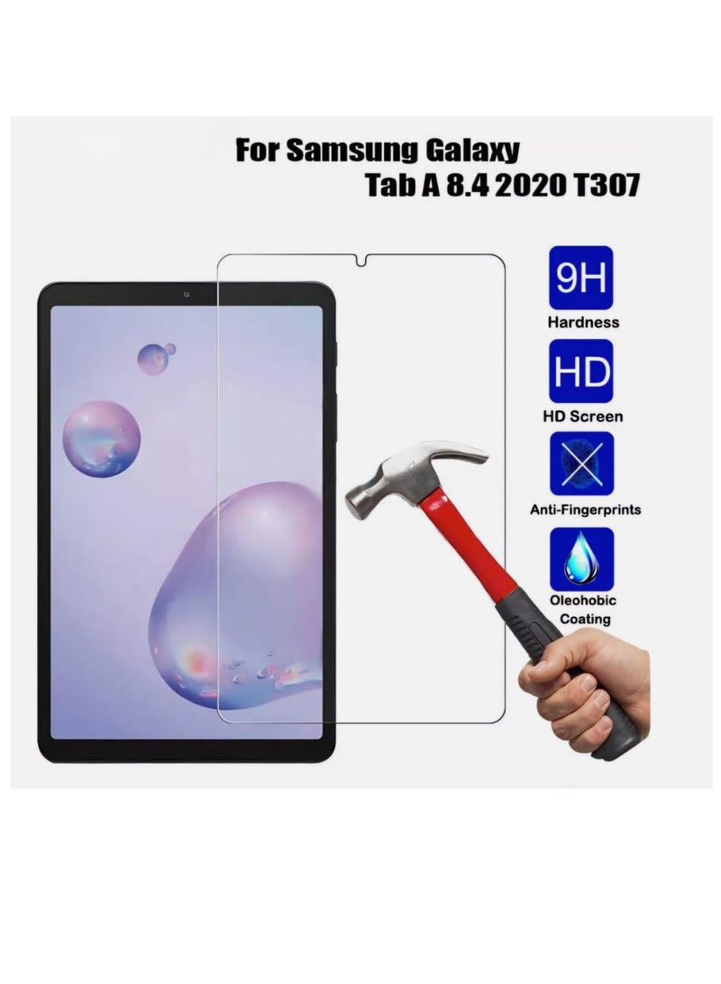 شاشة حماية من الزجاج المقوى لسامسونج ايه 8.4 شفاف For Samsung Galaxy Tab A 8.4 2020 T307 