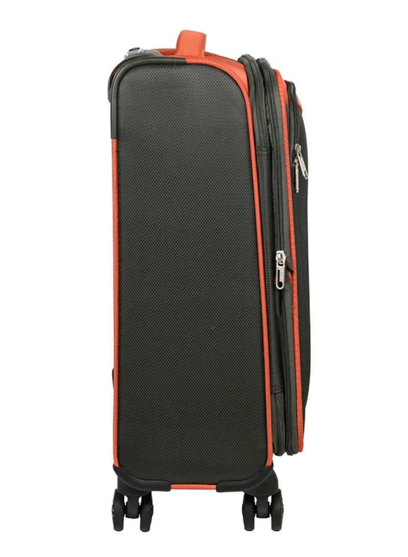 AMERICAN TOURISTER Dashway dashway suitcase, cabin size 58 cm / 20 inch, 4 wheels, soft top, polyester, puffin orange / grey|tsa lock|expandable|inner mesh zippered pocket|duosaf™ security zipper|front storage - 3 years international warranty  | Best Price UAE