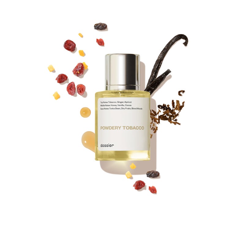 Dossier - Powdery Tobacco -Eau de Parfum - Inspired by T.Ford Tobacco Vanille - Perfume Luxury - Pure Infused - Unisex - Fragrance 1,70z (Spray 50ml) - Image 1