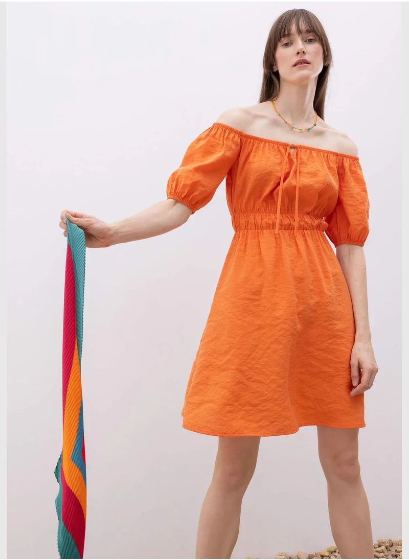 DeFacto Woman Short Sleeve Woven Dress