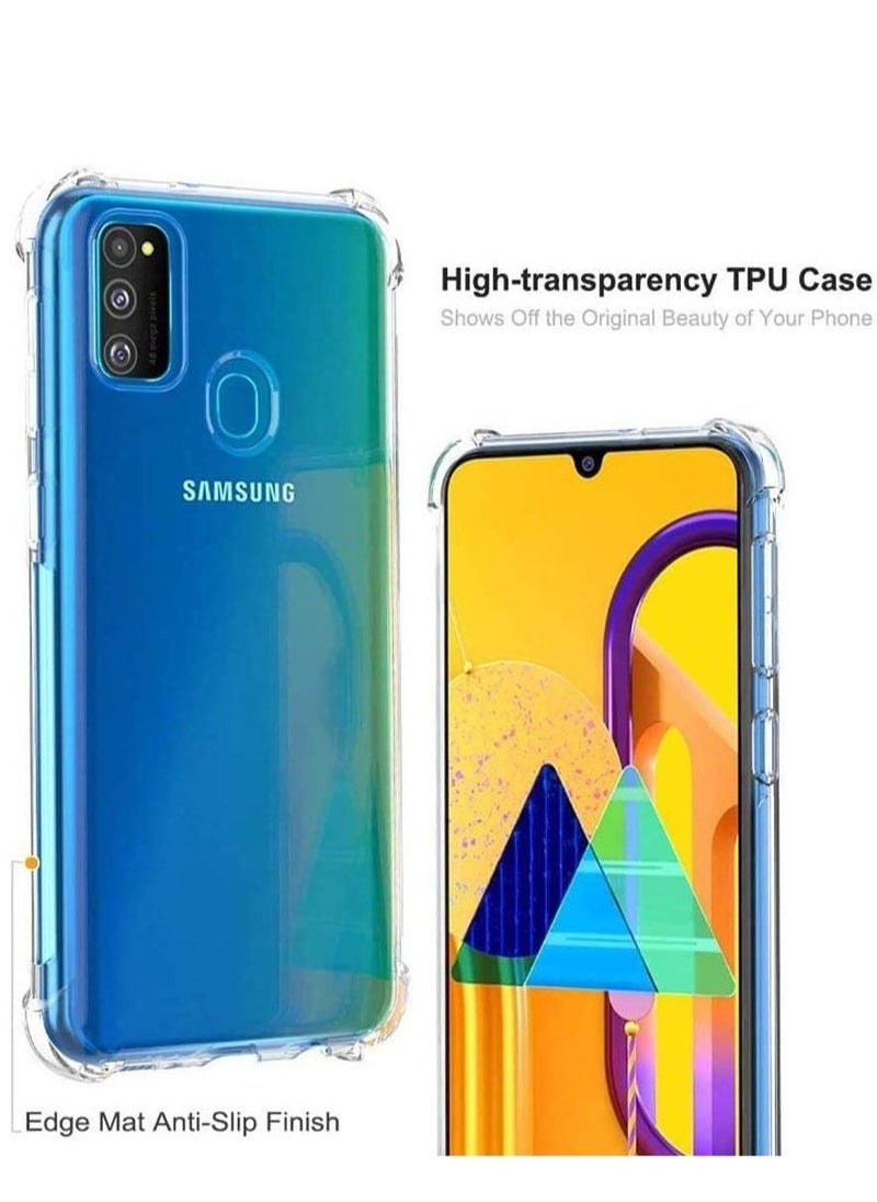 Raxoom Samsung Galaxy M30S Case Cover Protective Shock Absorption Bumper soft Transparent Case (Clear) - Image 2