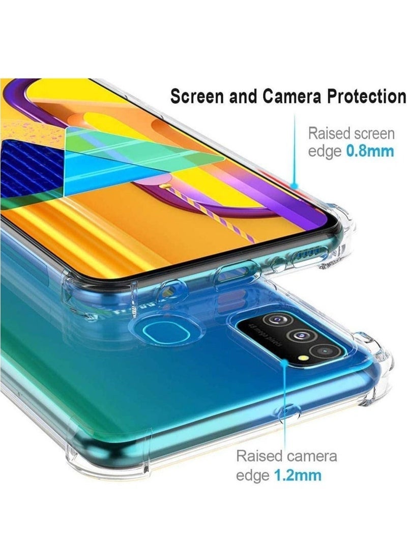 Raxoom Samsung Galaxy M30S Case Cover Protective Shock Absorption Bumper soft Transparent Case (Clear) - Image 3