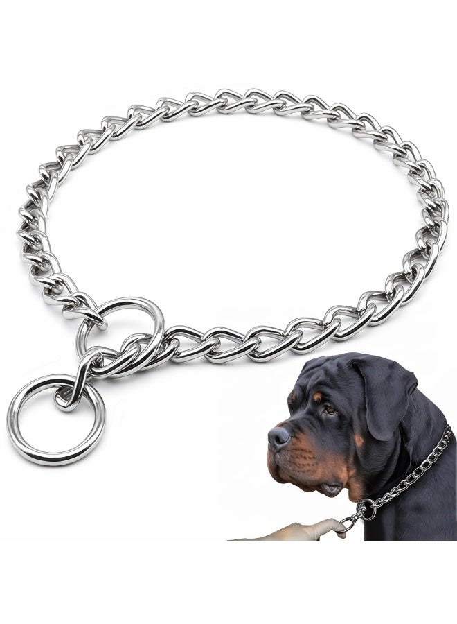 Choke Collar Slip P Chain,Heavy Chain Metal Training Choke Collars, Adjustable Weather Proof Alloy Steel Necklace for Small Medium Large - Image 2