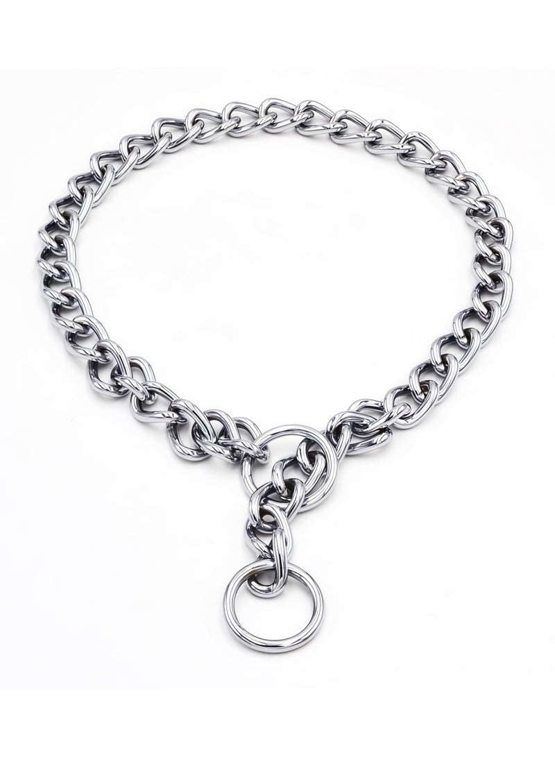 Choke Collar Slip P Chain,Heavy Chain Metal Training Choke Collars, Adjustable Weather Proof Alloy Steel Necklace for Small Medium Large - Image 5
