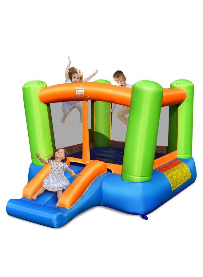 Goplus Artist Unknown Augester Inflatablebounce House, Backyard Bouncy Castle with Wide Slide, Large Jump Area, Accessories (Without Air Blower) - Image 1