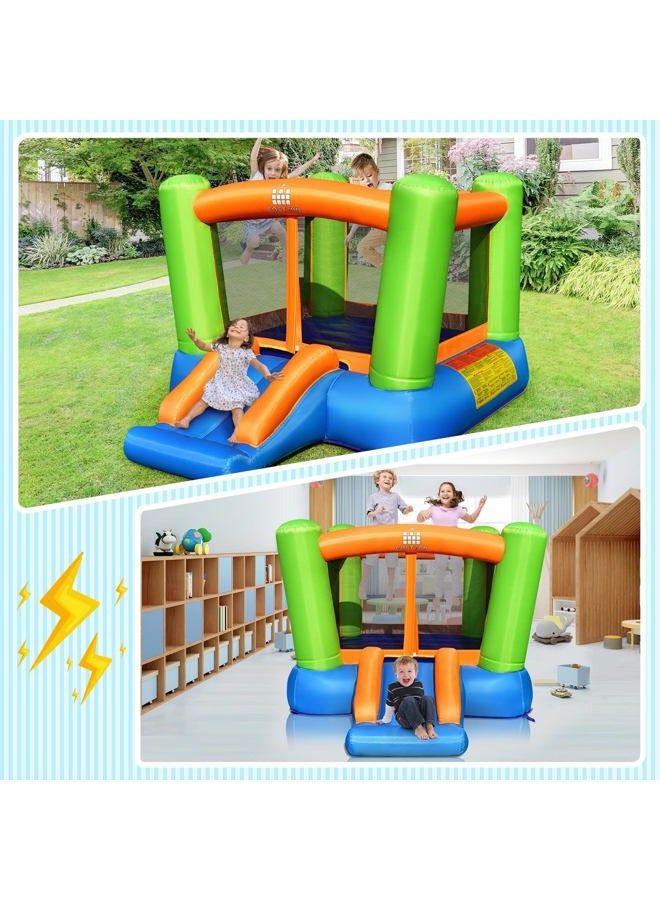 Goplus Artist Unknown Augester Inflatablebounce House, Backyard Bouncy Castle with Wide Slide, Large Jump Area, Accessories (Without Air Blower) - Image 2