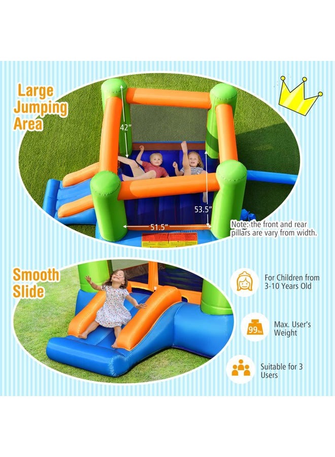 Goplus Artist Unknown Augester Inflatablebounce House, Backyard Bouncy Castle with Wide Slide, Large Jump Area, Accessories (Without Air Blower) - Image 5