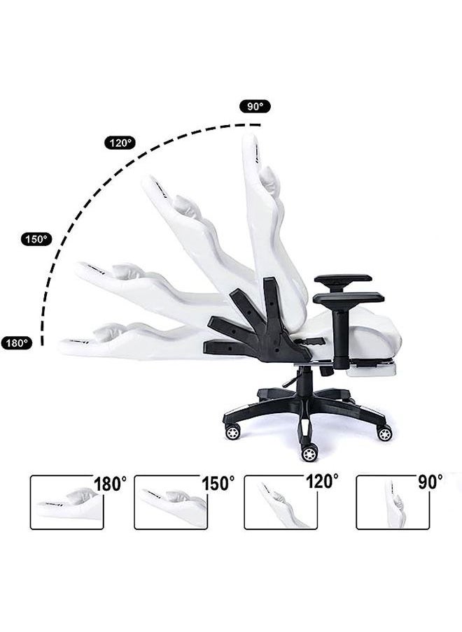 HQ-GAMING - Game Chair with LED Light RGB Gaming Chair with Footrest Large Ergonomic Computer Desk Chair Video Game Chair for Adults Teens for Gaming Live Streaming Room - Image 1