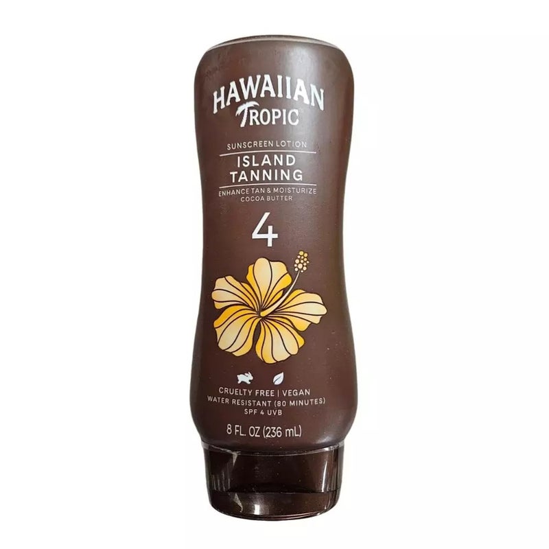 Hawaiian Tropic Island Tanning SPF 4 Sunscreen Lotion With Cocoa Butter- 236ml