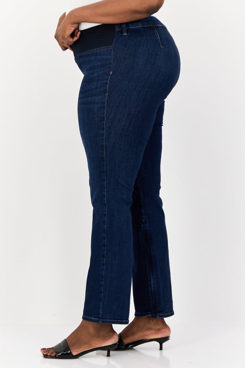 Universal Thread Women Bootcut Fit Washed Stretchable Denim Jeans, Blue - Image 2