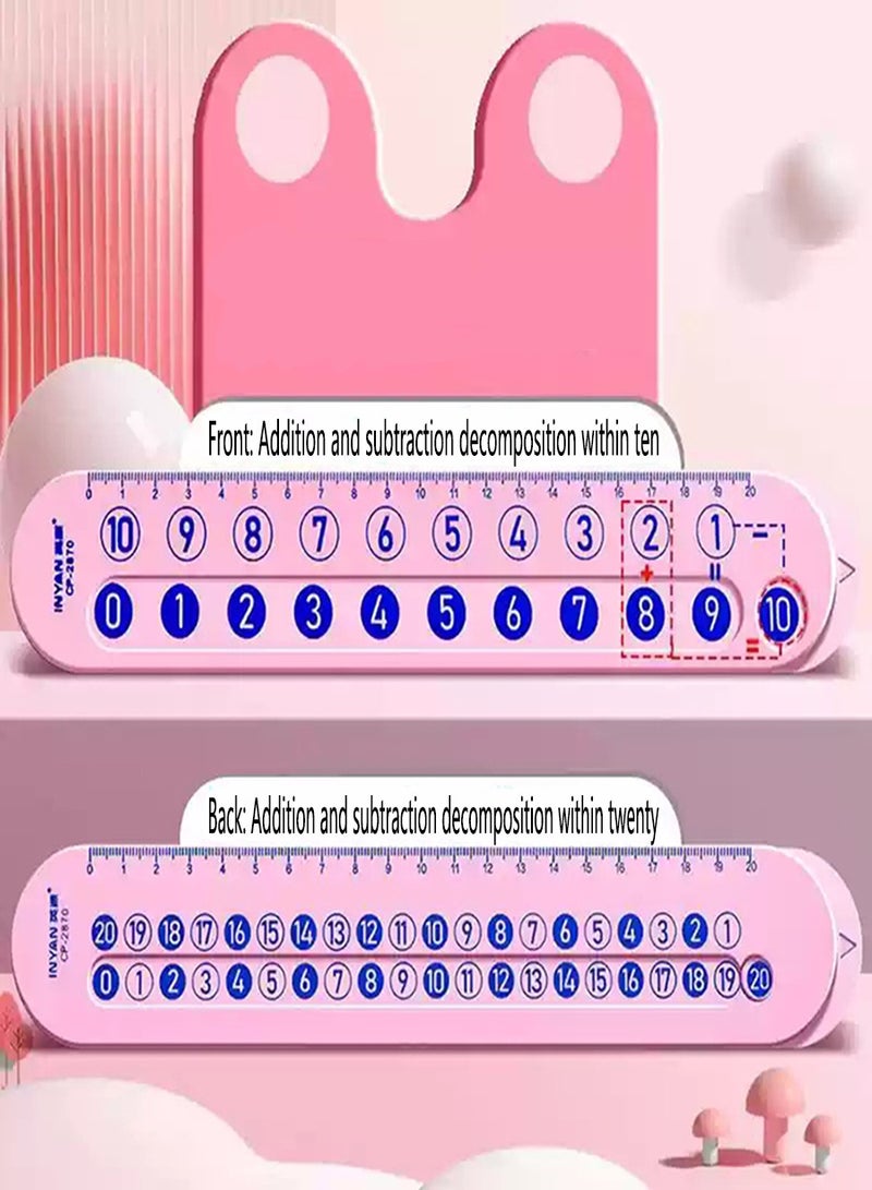 Generic Math Decomposition Master Ruler - 10  20 Addition/Subtraction Tool for 5-10Y Kids, GCC School-Approved Learning Aid  - Image 1
