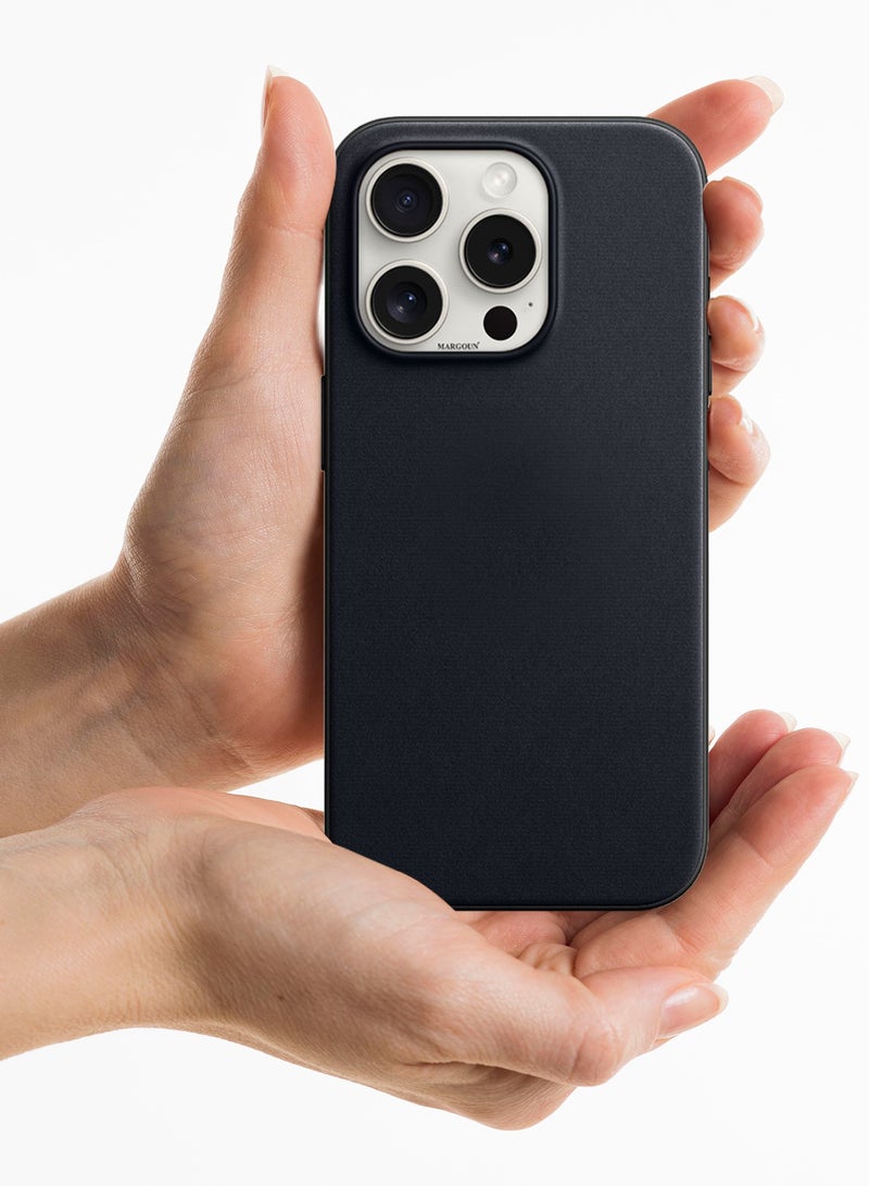 CATANES 2 Packs For iPhone 15 Pro Case and Screen Protector FineWoven Case with MagSafe Durable and Heavy Protection Black - Image 5