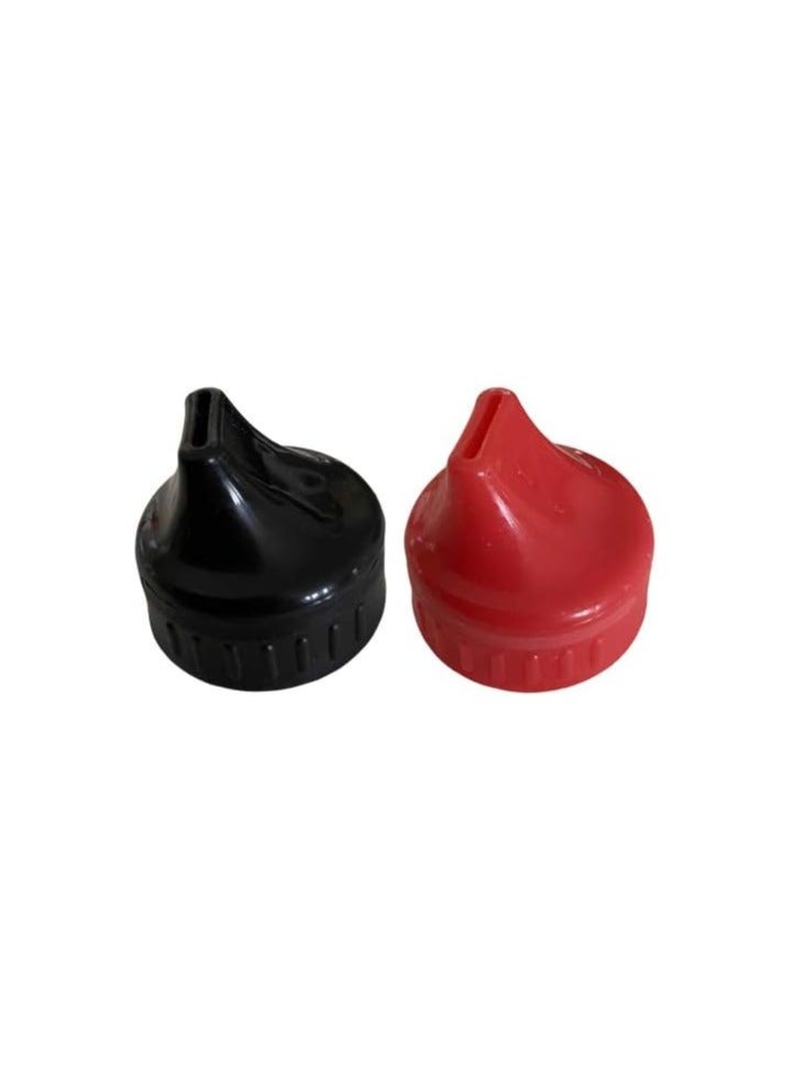 Multi Pack Parent units Travel Lights Soda Spouts Turn Bottle into Sippy Cup (Red & Black)