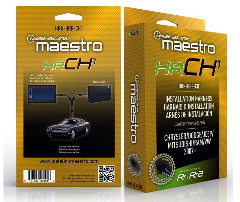 Idatalink Maestro HRN-HRR-CH1 Plug & Play Radio T-Harness Replacement for Select Compatible 2007-2020 Chrysler, Dodge, and Jeep Vehicles (ADS-MRR or ADS-MRR2 Module Required) - Image 2
