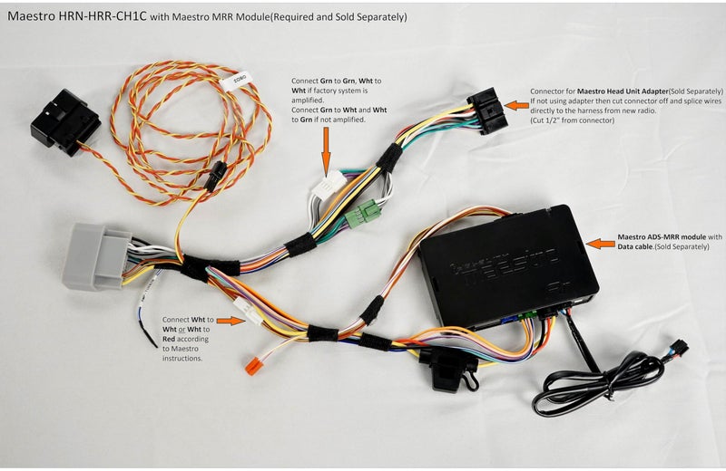 Idatalink Maestro HRN-HRR-CH1 Plug & Play Radio T-Harness Replacement for Select Compatible 2007-2020 Chrysler, Dodge, and Jeep Vehicles (ADS-MRR or ADS-MRR2 Module Required) - Image 4