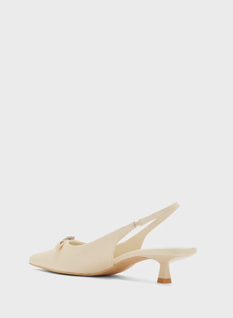 ELLA Bow Detail Sling Back Pump