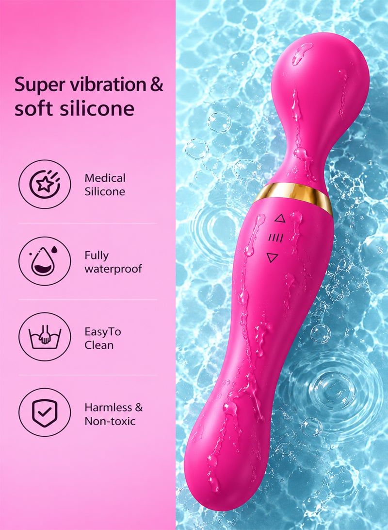 DBLEW Dual-End Electric Body Massage Wand – Portable Vibrating Massager for Neck, Back, and Legs - Image 3