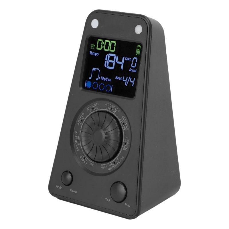 Meideal Digital Metronome: Black ABS Build With 1100mAh Battery - 10 Rhythm Tones Accurate Tempo Testing BT Speaker Function for Musical Instrument Practitioners, Piano Violin Guitar Drummers - Image 3