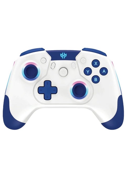 GXM Alpha E-Sport 4in1 Wireless Pro Controller, White For Nintendo Switch/Android/IOS/PC with RGB Light Bluetooth/Wireless/USB.
