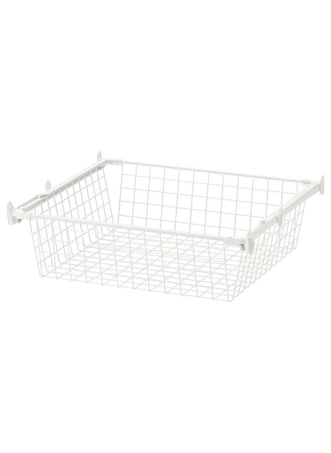 Zaboon Wire Basket With Pull-Out Rail, White, 60X55 Cm  - Image 1
