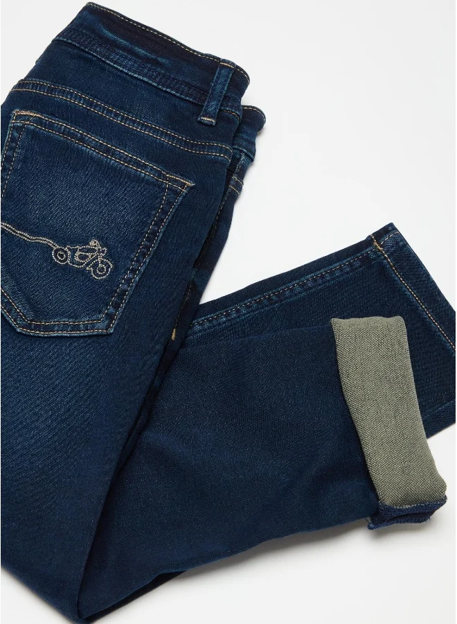 Ovs Regular-fit jeans with patch and motorcycle embroidery