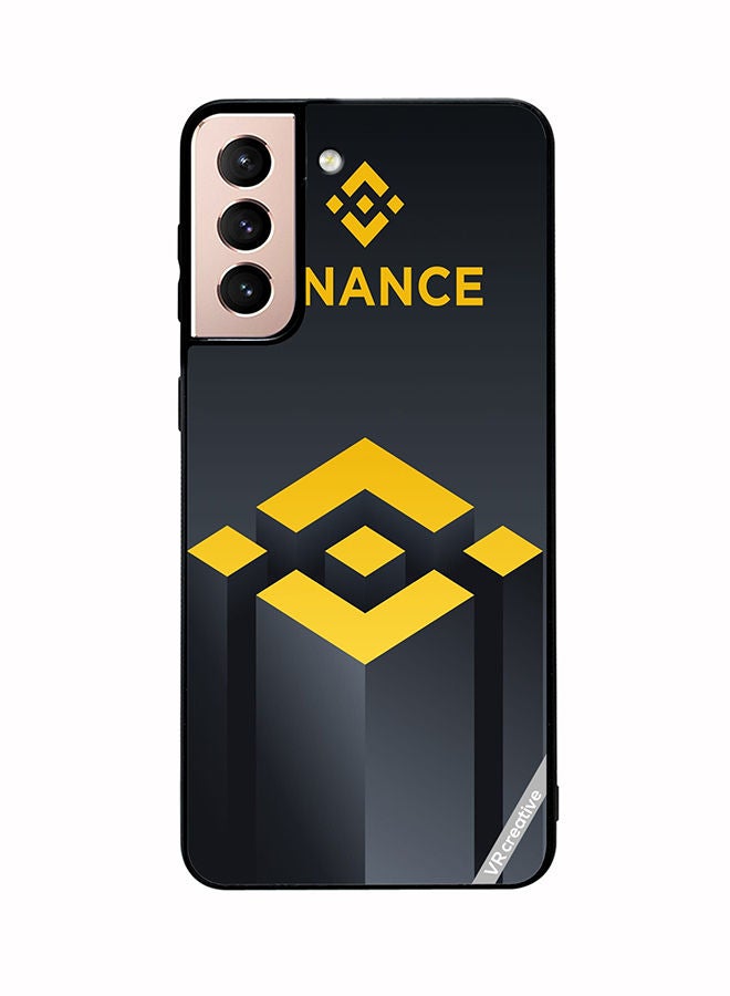 VR CREATIVE Protective Case Cover For Samsung Galaxy S21 5G Binance Logo Design Multicolour - Image 1