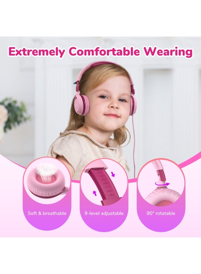 إيرفن سماعات EarFun S1 للأطفال، سماعات سلكية قابلة للطي، محدد مستوى صوت 85 ديسيبل، صوت ستيريو، عصابة رأس قابلة للتعديل، تصميم خفيف ومحمول فوق الأذن، مناسبة للمدرسة والسفر والأولاد والبنات والكمبيوتر – لون أسود. - Image 4