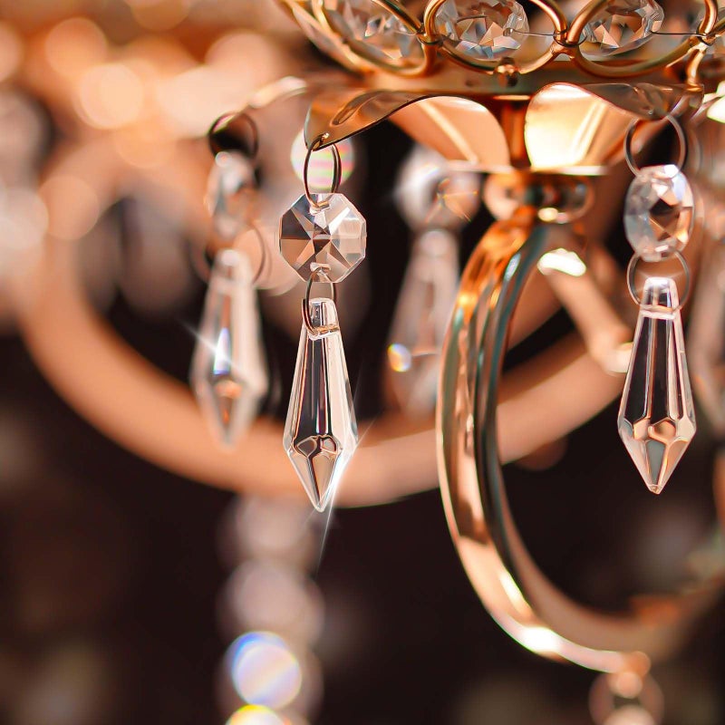 kehail 50PCS Premium Clear Crystal Teardrop Prism 2.4" -Crystal Glass Baroque Chandelier Pendant Drop Loose Beads Suncatcher for Holiday Party/Home/Window Decoration/Chandelier Replacement Parts - Image 4