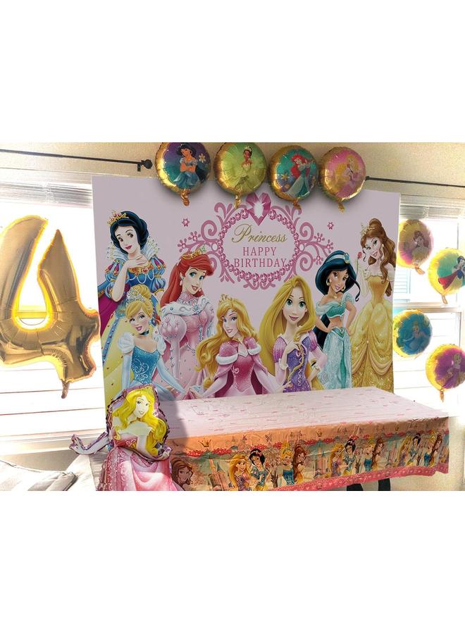 الأزرق جي دبليو 8 قطع بالونات الأميرة زينة رقائق معدنية حفلة عيد ميلاد للبنات حفلة استحمام الأميرة مستلزمات زينة للحفلات تحت عنوان أشخاص صغار مجموعة بالونات الأميرة - Image 5