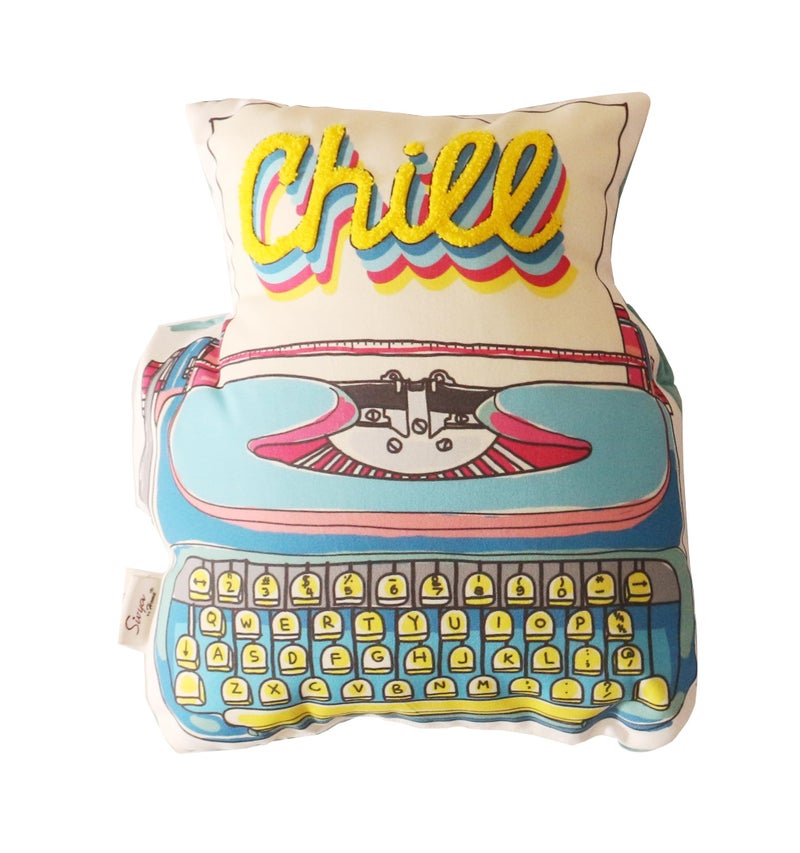 Sivya by Home Micro Filled Shape Cute Cushion for Kids (Typewriter) - Image 4