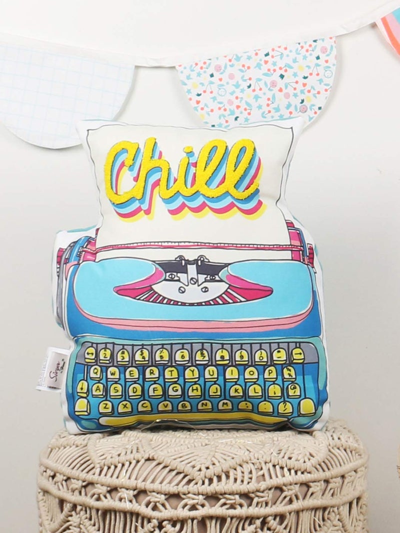 Sivya by Home Micro Filled Shape Cute Cushion for Kids (Typewriter) - Image 1