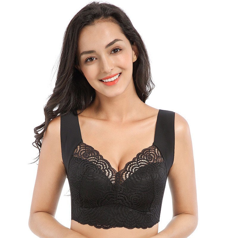 Export Thin Lace Wireless Seamless Bra For Plus-Size Women, Vest-Style Push-Up Beautiful Back Large Size Bra - Image 4