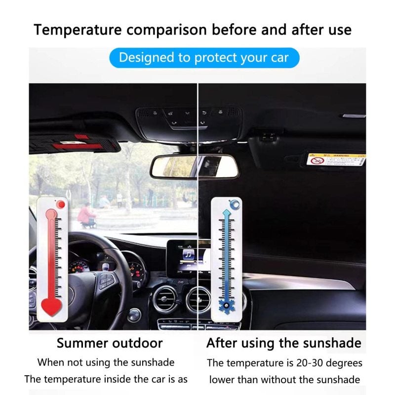 Windshield Sunshade: Vehicle-Specific Precision Fit For Suzuki Swift 2017-2023 - Uv Protection & Heat Shield Foldable Privacy Car Shade For Parked Car Privacy - Image 3