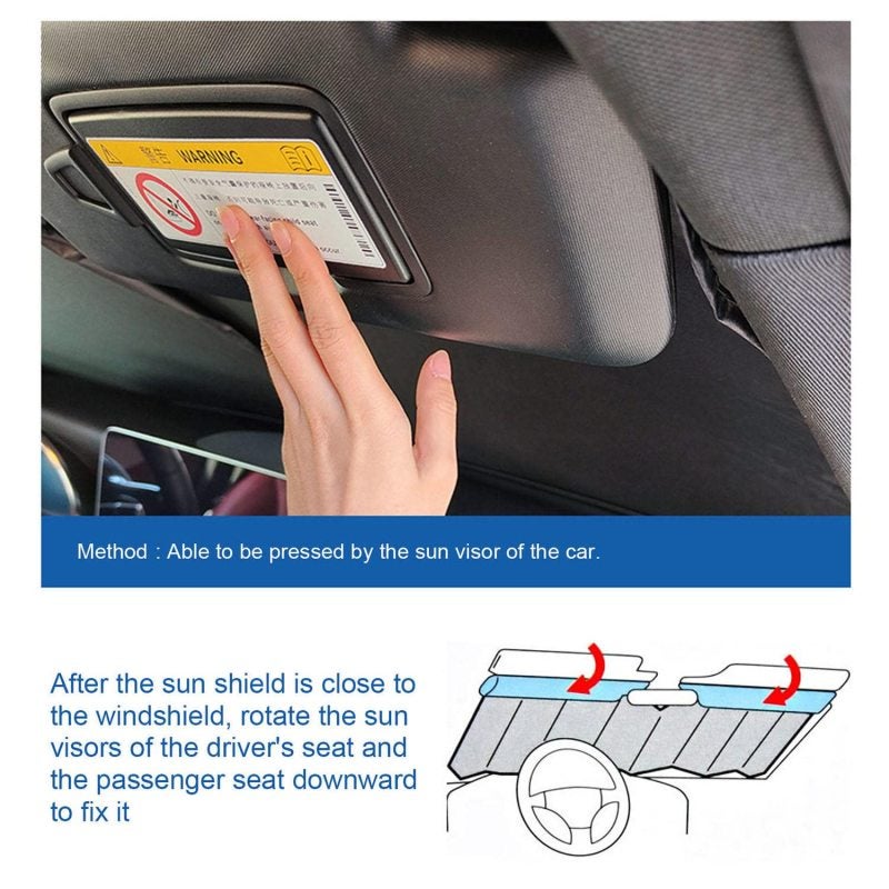 Windshield Sunshade: Vehicle-Specific Precision Fit For Suzuki Swift 2017-2023 - Uv Protection & Heat Shield Foldable Privacy Car Shade For Parked Car Privacy - Image 5
