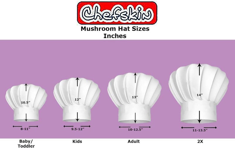 CHEFSKIN Children White Chef Hat Fully Adjustable Soft Fabric - Image 2