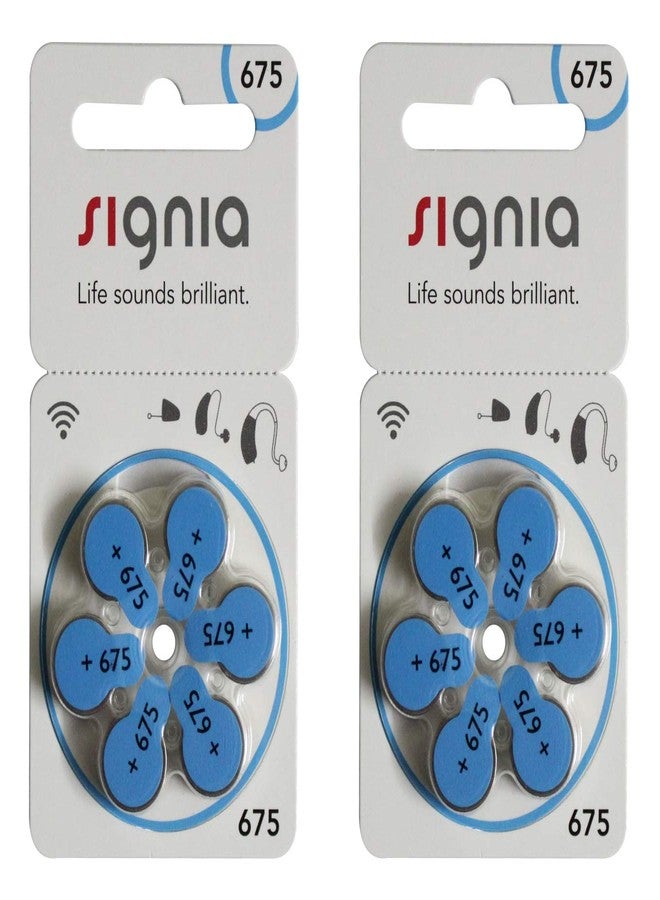 Signia Hearing Aid Batteries (Size 675, 2 Strip Total 12 Batteries). - Image 1