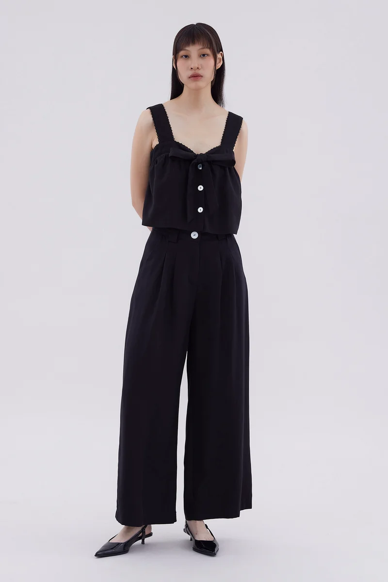 ذا اديتورز ماركت Hermaine High-Rise Double Pleat Pants